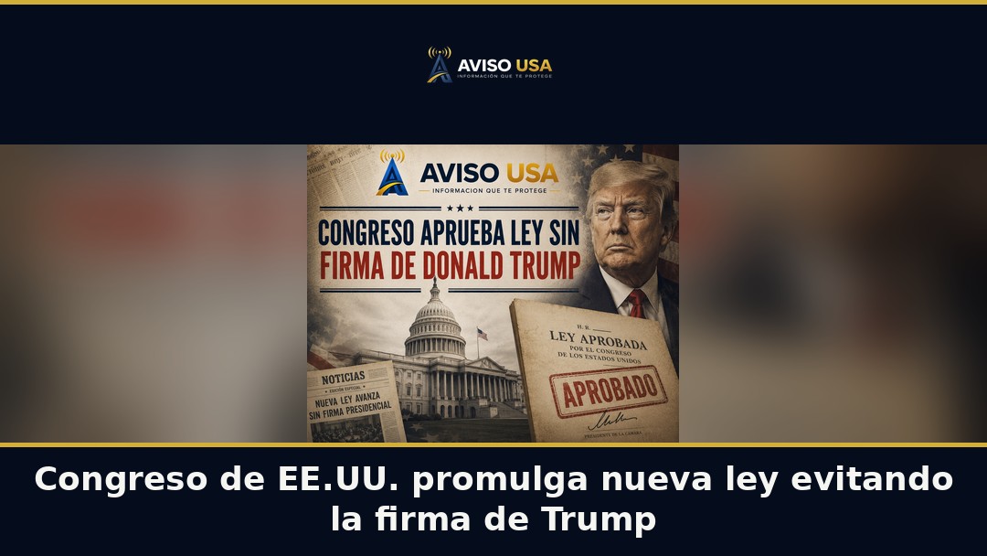Congreso de EE.UU. promulga nueva ley evitando la firma de Trump