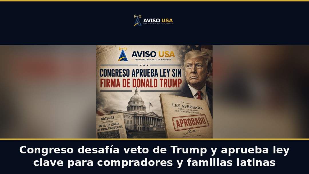 Congreso desafía veto de Trump y aprueba ley clave para compradores y familias latinas